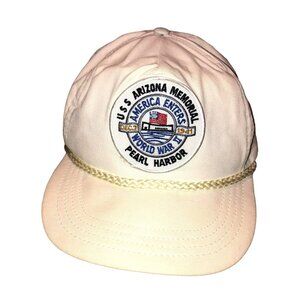 VINTAGE USS ARIZONA HAT CAP SNAPBACK WORLD WAR 2 PEARL HARBOR USA MILITARY